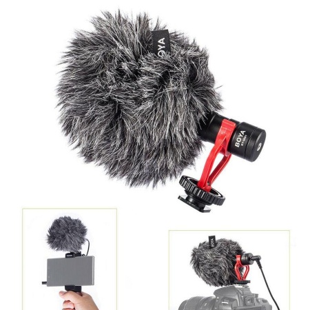 Микрофон универсальный кардиоидный BOYA BY-MM1 TRS/TRRS connector, Jack 3.5mm, черный фото