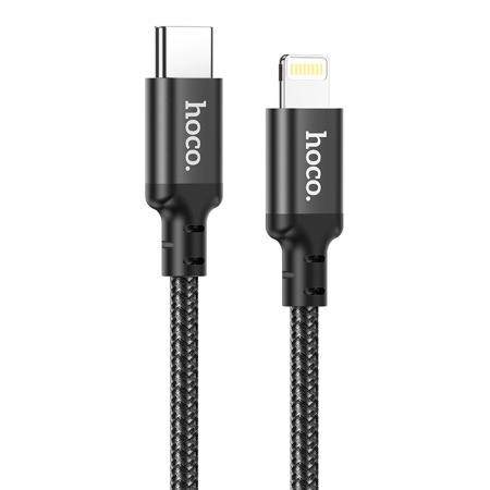 Кабель USB-C HOCO X14 Double speed Type-C - Lightning, 3A, 20W, 1 м, черный фото