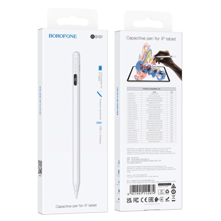 Стилус BOROFONE BG101 Active, белый