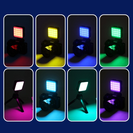 Светодиодный осветлитель JMARY FM-69RGB, 2000 мАч, черный фото