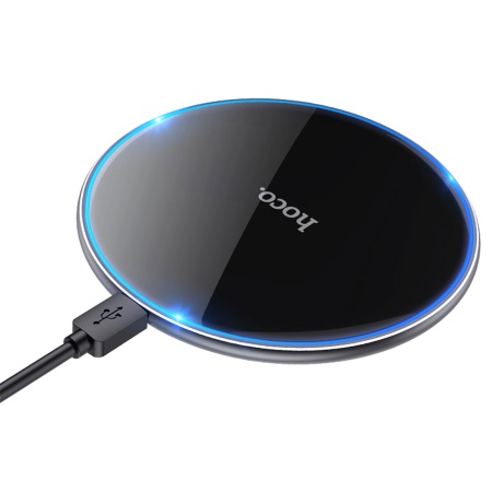 Беспроводное зарядное устройство HOCO CW6 Pro Easy с Кабелем USB - Type-C, 2A, 5W/7.5W/10W/15W, черный фото
