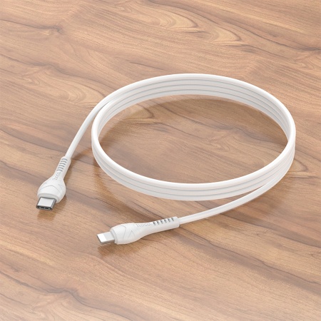 Кабель USB-C HOCO X37 Cool Type-C - Lightning, 1 м, белый фото