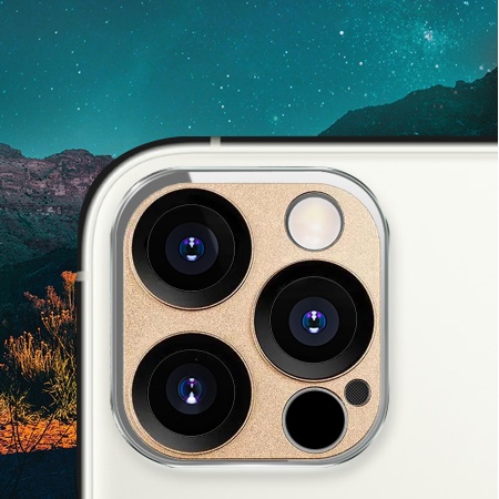 Защитное стекло на заднюю камеру COTEetCI Lens Film для iPhone 12 Pro Max 6.7", золотой фото