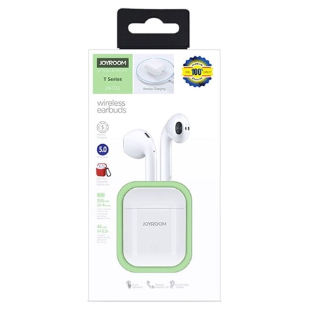 Беспроводные наушники TWS JOYROOM JR-T03, Bluetooth, белый фото