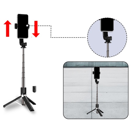 Монопод/штатив-трипод JMARY KT-219, напольный / настольный, 20 - 90 см, черный фото
