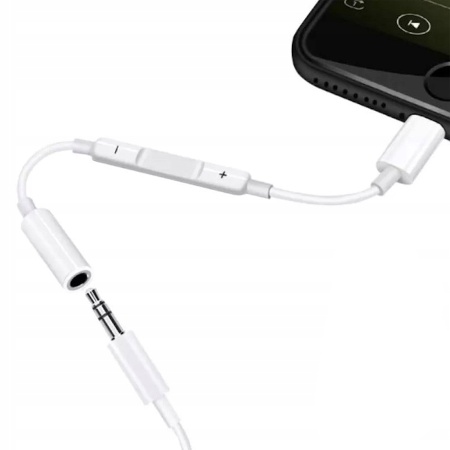 Переходник/Адаптер  MH020-BT Lightning (m) - Jack 3,5 (f), белый фото
