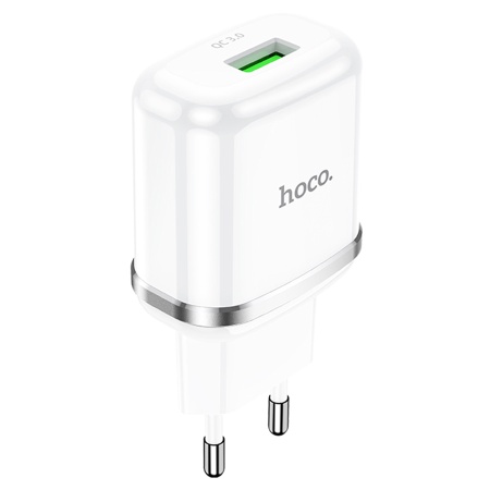 Сетевое зарядное устройство HOCO N3 Special 1xUSB, 3A, 18W, белый фото