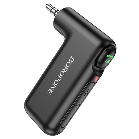 Автомобильный Bluetooth-приемник BOROFONE BC35 Wideway, 150 мАч, Jack 3.5мм/Bluetooth, черный