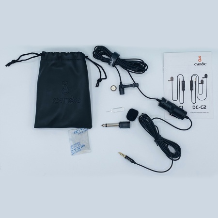 Микрофон петличный проводной CANDC DC-C1, Jack 3.5mm, черный фото