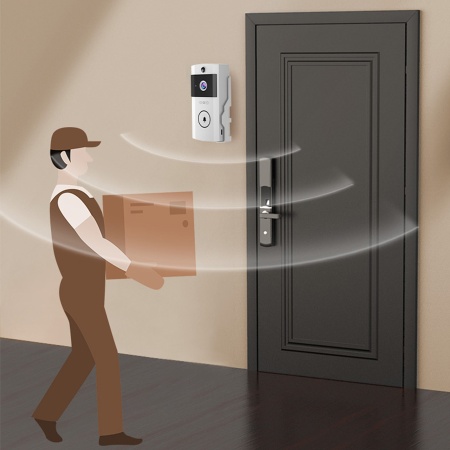 Беспроводной дверной видеозвонок JMARY MF-8, Wi Fi, белый