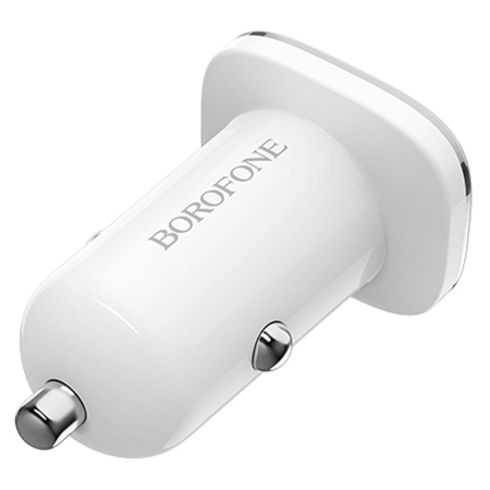 Автомобильное зарядное устройство BOROFONE BZ12 Lasting power, 2xUSB, 2.1A, белый фото