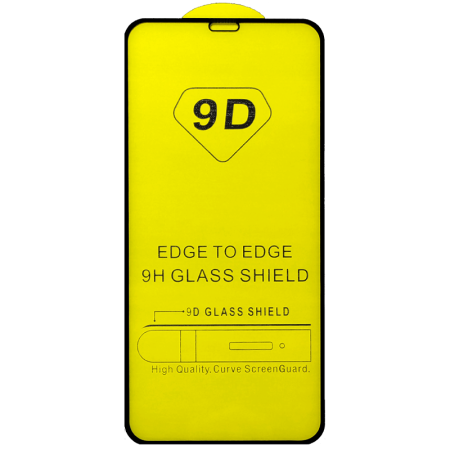 Защитное стекло 9D для Samsung A20E/A 202 2019/Mi 9SE, Full Glue 2.5D, прозрачный+черная рамка фото