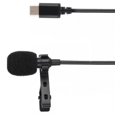 Микрофон петличный проводной CANDC DC-C3, Type-C, 6 м, черный фото
