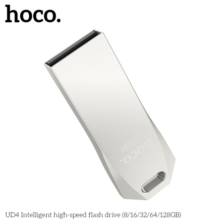 USB флеш-накопитель HOCO UD4, USB 2.0, 64GB, серебристый фото