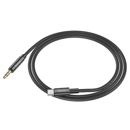 Аудиокабель HOCO UPA19 AUX Jack 3,5 (m) - Type-C (m), 1 м, черный фото