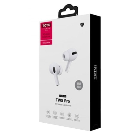 Беспроводные наушники TWS TOTU EAUB-036, Bluetooth, белый фото