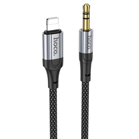 Аудиокабель HOCO UPA26 AUX Jack 3,5 (m) - Lightning (m), 1 м, черный фото