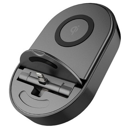 Беспроводное зарядное устройство TOTU CACW-02 Multifuction с Кабелем USB - Micro, черный фото