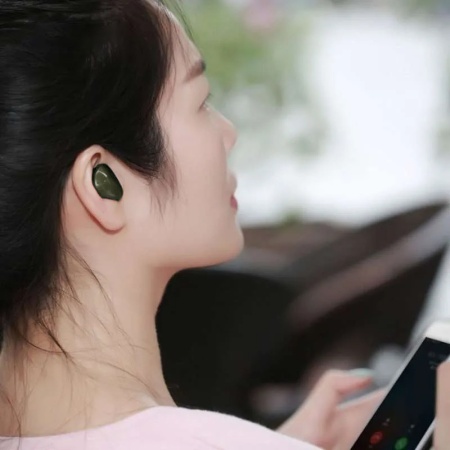 Беспроводная Bluetooth-Гарнитура REMAX RB-T21 Headset, Bluetooth, черно-зеленый фото