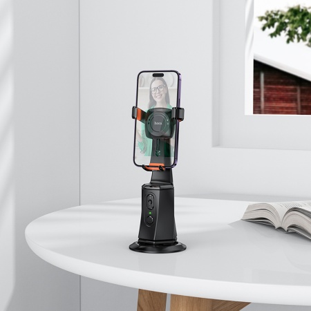 Стабилизатор HOCO K26 Smart, встроенный аккумулятор, 75-90мм, черный фото