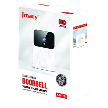 Беспроводной дверной видеозвонок JMARY MF-5, Wi Fi, белый