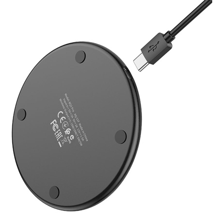 Беспроводное зарядное устройство BOROFONE BQ3 Pro с Кабелем USB - Type-C, 2A, 15W, черный фото