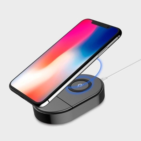 Беспроводное зарядное устройство TOTU CACW-02 Multifuction с Кабелем USB - Micro, черный фото