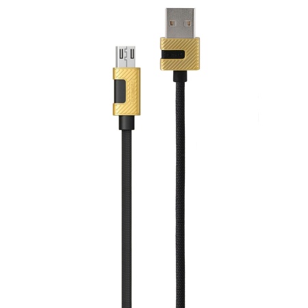 Кабель USB REMAX RC-089m Metal USB - MicroUSB, 2.4А, 1 м, черный фото