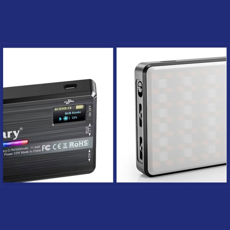 Светодиодный осветлитель JMARY FM-150RGB, 3000mAh, кабель Type-C, черный фото