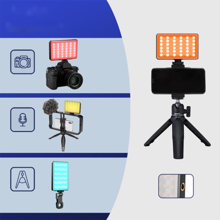 Светодиодный осветлитель JMARY FM-150RGB, 3000mAh, кабель Type-C, черный фото