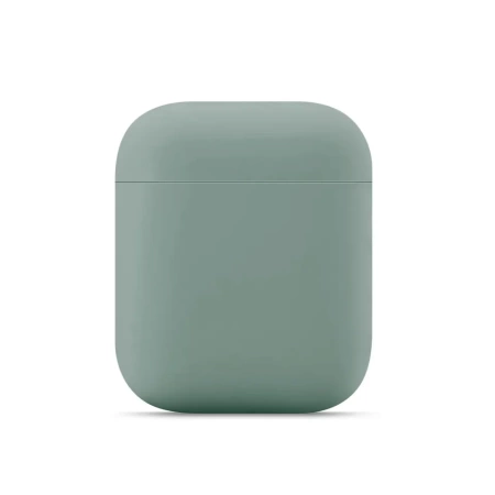Чехол силиконовый Case Protection для Airpods 1/2, серо-зеленый (10) фото