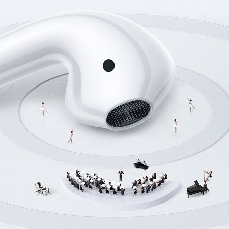 Беспроводные наушники TWS JOYROOM JR-T13, Bluetooth, белый фото