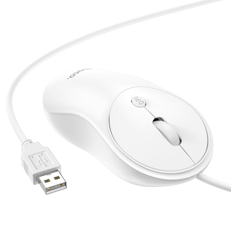 Мышь проводная HOCO GM13 Esteem, USB, белый