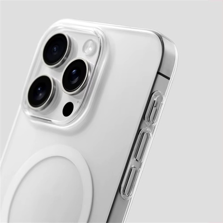 Чехол Clear Case пластиковый with MagSafe и Анимация для iPhone 14 Pro Max 6.7", прозрачный фото