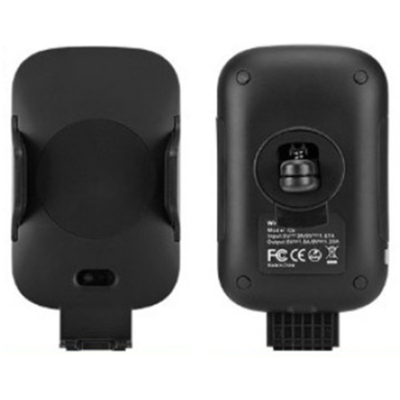 Автомобильный держатель YUNTENG C9 Rapid, зажимной с беспроводной зарядкой, на воздуховод, черный фото