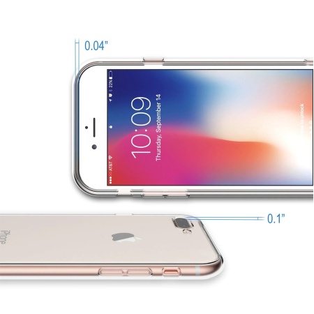 Чехол Clear Case пластиковый для iPhone 7+/8+, прозрачный фото