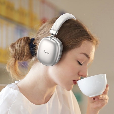 Беспроводные наушники накладные HOCO W35, Bluetooth, серебристый фото