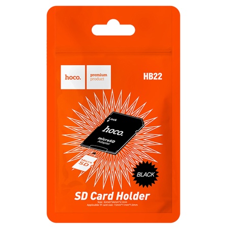 Переходник/Адаптер HOCO HB22 Card reader SD - TF, черный фото