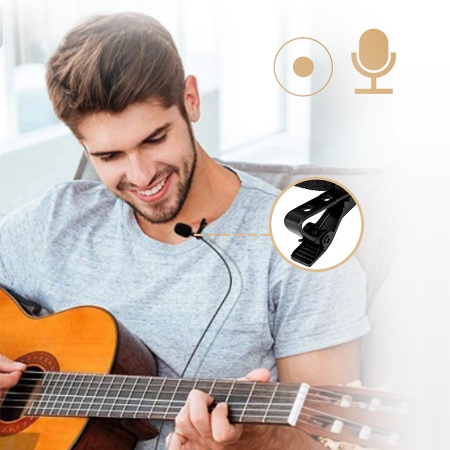 Микрофон петличный проводной JMARY MC-R2, Type-C, 2 м, черный фото