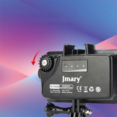Светодиодный осветлитель JMARY FM-72RGB, 3000mAh, черный фото