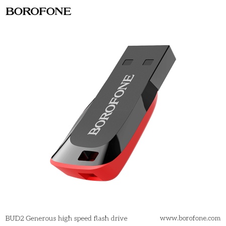 USB флеш-накопитель BOROFONE BUD2, USB 2.0, 4GB, черный фото