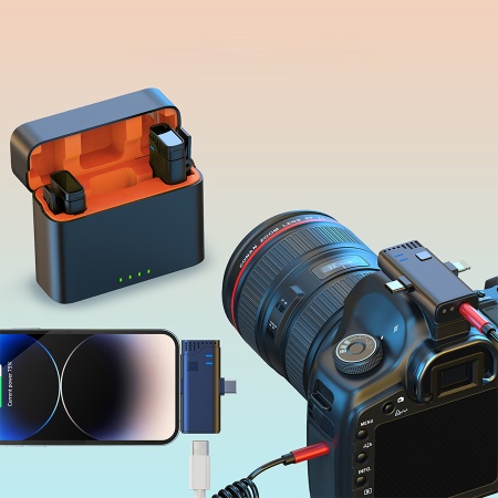 Микрофон петличный беспроводной JMARY MW-16, Bluetooth, черный фото