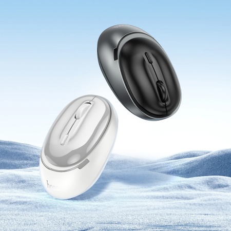 Мышь беспроводная HOCO GM34 Nuevo, Bluetooth, черный+серый металлик