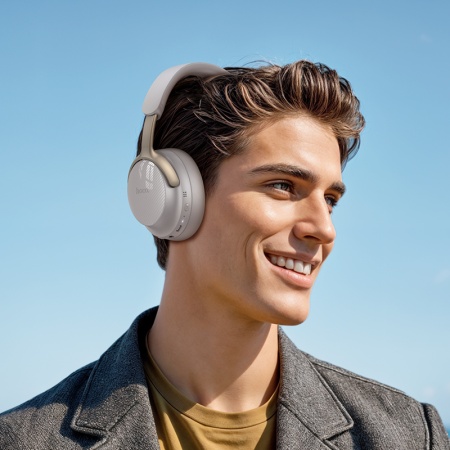 Беспроводные наушники накладные HOCO W53 Plus, Bluetooth, серый фото
