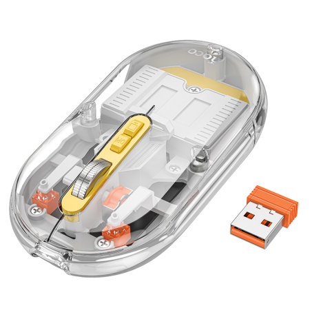 Мышь беспроводная HOCO GM35 General, Bluetooth, серый металлик